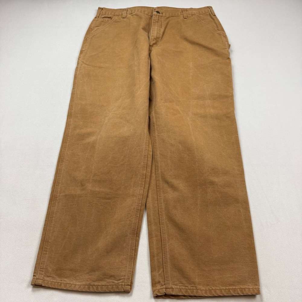 Carhartt B11-BRN Mens 40X32 Brown Duck Canvas Loose Original Fit Carpenter Pants